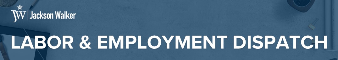JW Labor Employment Dispatch eNewsletter banner